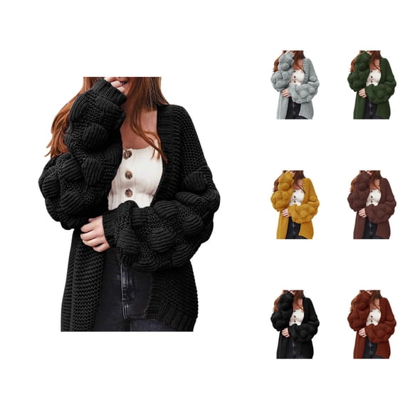 Cardigan Sweaters for Women Fall Winter Long Sleeve Loose Casual Open Front Knit Cardigans Sweater Coat