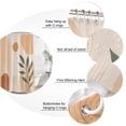 thumbnail image 3 of Bohemian Bathroom Shower Curtains with 12 Hooks Polyester Waterproof Shower Curtain for Stalls and Bathtubs Modern Abstract Boho Leaves Beige Middle Century Decorative Bathroom Curtain 66x72 Inches, 3 of 9