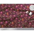 thumbnail image 2 of Soimoi Poly Georgette Fabric Leaves & Floral Print Fabric by Yard 42 Inch Wide, 2 of 5