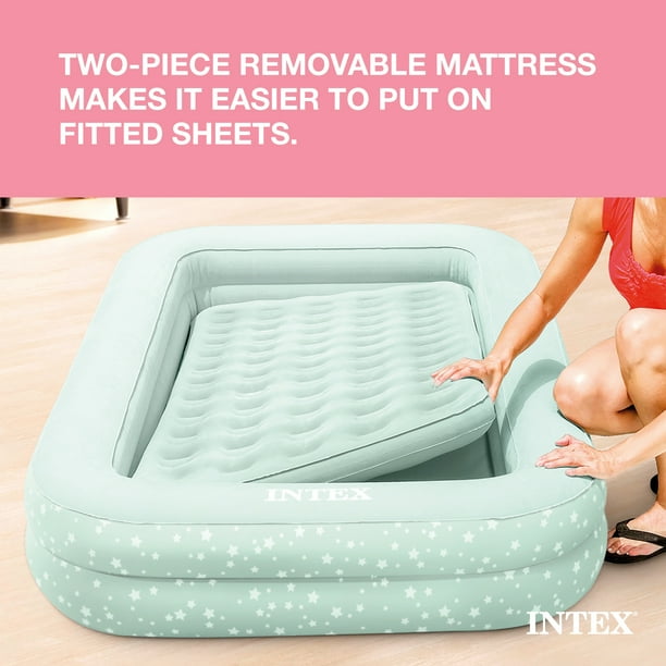 Intex Kids Travel Inflatable Air Mattress with 3 Nozzle Electric Air Pump Walmart