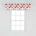 thumbnail image 2 of Ambesonne Vintage Window Valance, Woman Lips with Gestures, 54" X 12", Vermilion and White, 2 of 3