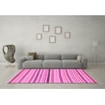 thumbnail image 3 of Ahgly Company Indoor Square Abstract Pink Modern Area Rugs, 3' Square, 3 of 4