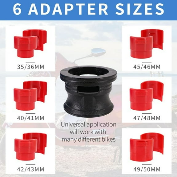 Universal Motorcycle Fork Seal Driver Tool Kit With 6 Adapters 35-50mm & Storage Box