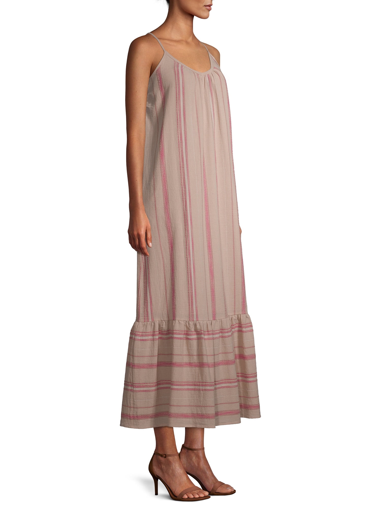 time and tru button front maxi