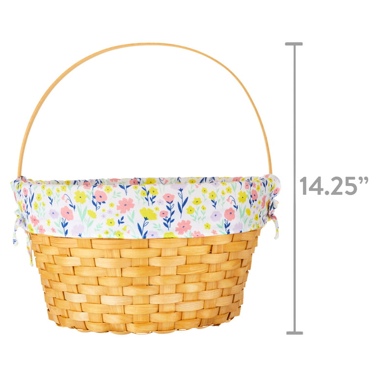 Way to Celebrate Easter Extra-Large Round Woodchip Basket with