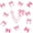 Pink White V, variant on Catabedysis Personalized Bow Gifts 7 Pieces Full Size Bedding Sets,Initial Alphabet G Pattern Full Size Bed in a Bag,Pink Reversible For Girls