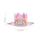 thumbnail image 4 of Adorables sombreros de cumpleaños para bebés, cumpleaños, corona de arco iris, diadema, suministros para fiestas, accesorio para fotos (blanco y arcoíris, encaje rosa, 2 estilos), 4 of 4