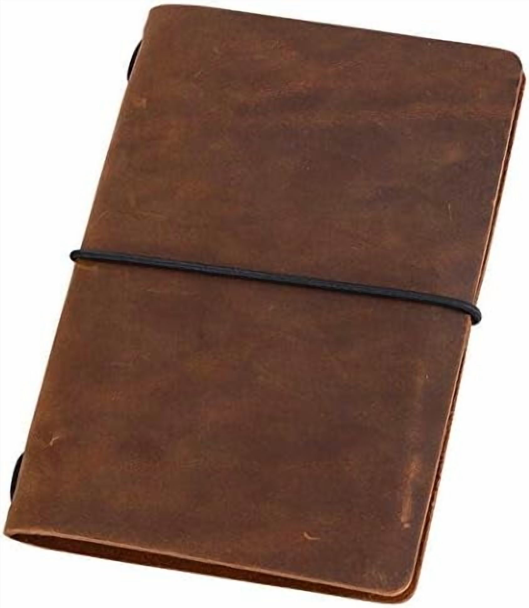 Tekola Pocket Travelers Notebook, Refillable Leather Travel Journal for Men & Women, Notebook Cover for Field Notes, Moleskine Small 3.5 x 5.5 Inches, Brown
