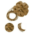 thumbnail image 3 of Unique Bargains 1 Pc Adjustable Waist Belt Elegant Flower Handmade Cord Belt Women Light Brown, 3 of 5