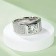 thumbnail image 3 of Wedding Rings for Men's 1 Carat Diamond Round Cut Moissanite Ring (D Color, VVS1 Clarity), 3 of 5