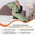 thumbnail image 4 of CCNY 1 Pc Body Pillow Case with Zipper Clouser Moss 21x56" Inch Solid 1000 TC 100% Egyptian Cotton Body Pillow Cover, 4 of 7