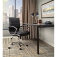 thumbnail image 3 of Mid Back Manager's Faux Leather Chair in Black with Chrome Base, 3 of 7