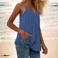 thumbnail image 2 of Tank Tops for Women V Neck Loose Flowy Spaghetti Strap Sleeveless Cami Top, 2 of 4