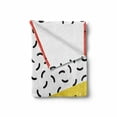 thumbnail image 2 of Abstract Soft Flannel Fleece Throw Blanket, Modern Geometric Trippy Triangles Cubes Circles Rollers Dots Print, Cozy Plush for Indoor and Outdoor Use, 60" x 80", Multicolor, by Ambesonne, 2 of 6