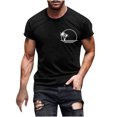 thumbnail image 2 of Vivianyo HD Short Sleeve Shirt for Men,Big Men Print Short Sleeve Round Neck T-shirt Casual Fashion Short Sleeve, 2 of 5