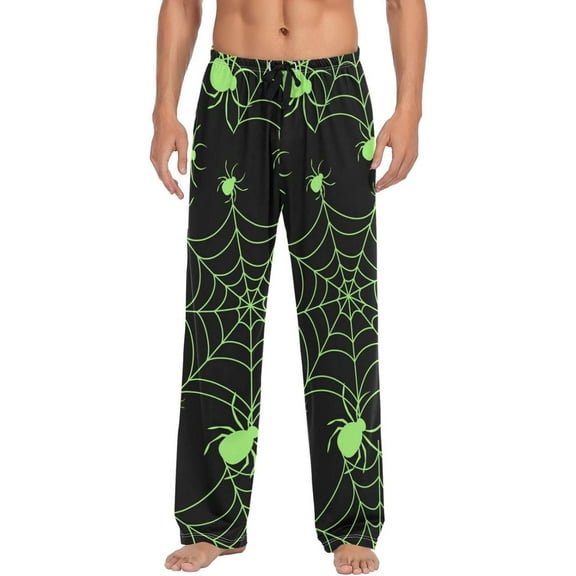 GZHJMY Halloween Green Pajama Pants For Men, Men's Separate Bottoms, Lounge Pants with Pockets, Christmas New Year Birthday Gifts, Medium, Christmas New Year Birthday Gifts, Medium