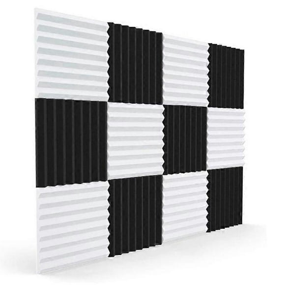 12 Pcs Acoustic Foam Board,Sound Insulation Sound Wedges Sound Insulation Pad,for Studio Ceiling Gam