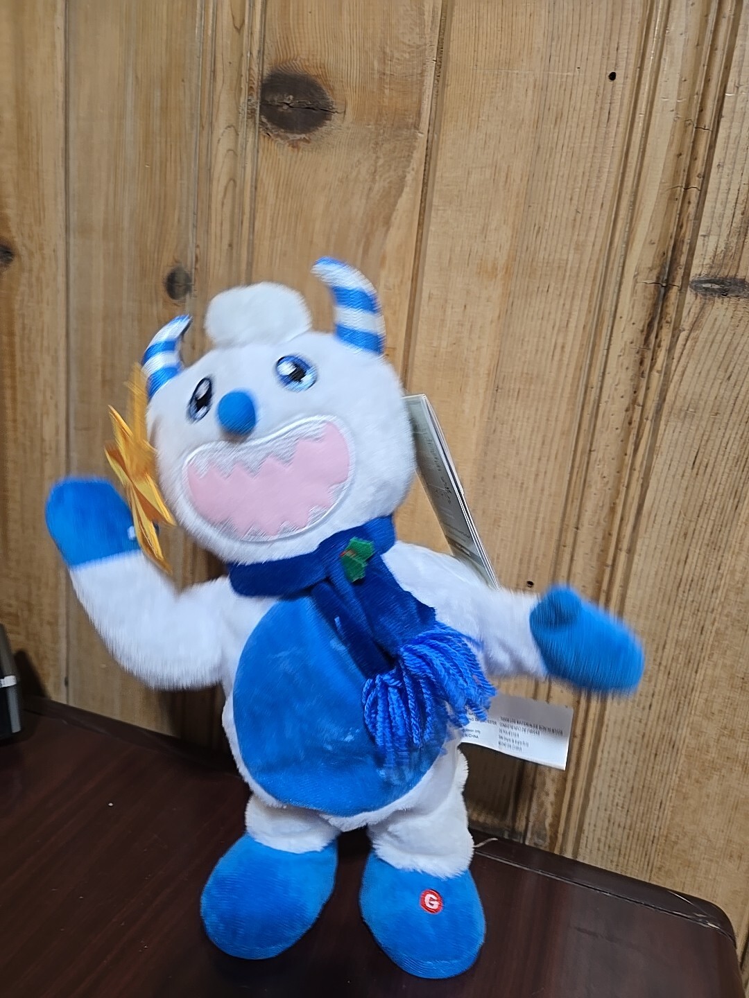 Gemmy Animated Yeti 14" Plush Singing "It's The Most Wonderful Time of the Year"