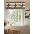 thumbnail image 2 of West Texas Star Rustic Curtain Valances for Windows, Farmhouse Teal Green Wood Plank Kitchen Valance Window Treatment, Light Filtering Block Curtains for Bathroom/Bedroom/Living Room 42'' x 12'', 2 of 9