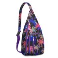 thumbnail image 1 of Palm Tree Paradise Sling Backpack - Vibrant Hawaiian Island Print, Fashionable Multi-Functional Daypack, 1 of 4