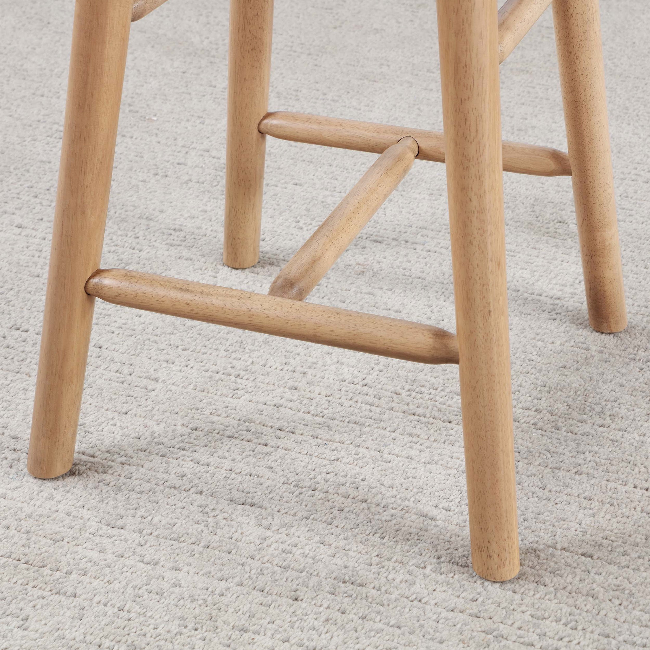 Better Homes & Gardens Springwood Barstool Set of 2, Light Honey Finish, Counter Height