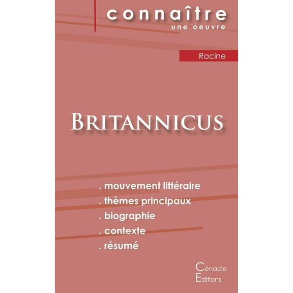 Fiche de lecture Britannicus de Racine (Analyse littéraire de référence et résumé complet) (Paperback)
