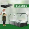 thumbnail image 4 of Slsy Portable Greenhouse Cover w/Raised Garden Bed, Easy Set-up 71"x35.4"x45.2" Metal Planter Bottomless Box w/ 2 Roll-up Windows Mini Greenhouse for Protecting Plant from Cold Frost Birds & Insects, 4 of 9