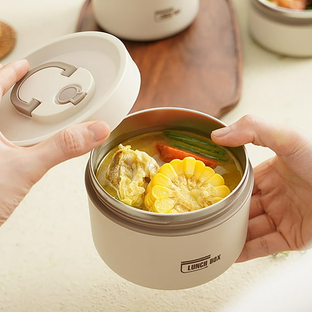 DeWin Boite Lunch Box,Boîte à Lunch Thermique Portable Récipient de Nourriture de Boîte à Bento de Récipient de Boîte à Lunch Thermique D'acier Inoxydable (4 Couches