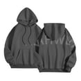 thumbnail image 2 of CAIXIA Forgiven Yahweh Hoodie Sweatshirt Men Women Oversized Fashion Letter Printed Streetwear Hooded Pullover with Pocket,Dark Gray, 2 of 5
