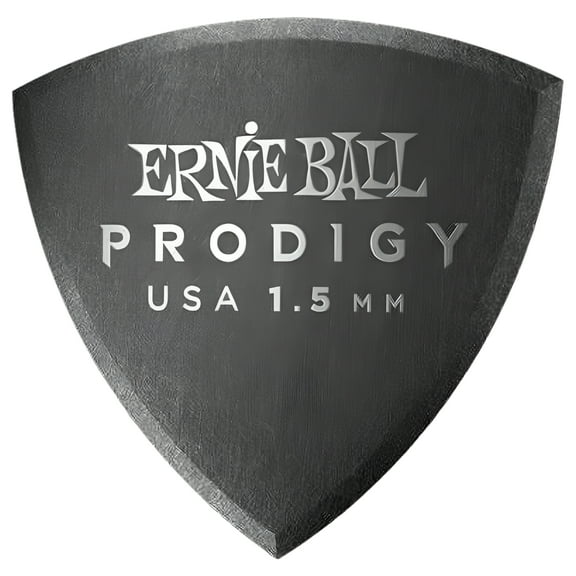 Ernie Ball 9331 Prodigy Picks, Black Shield, 6 Pack, 1.5mm