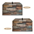 thumbnail image 4 of TSOVTHRID Vintage Wood Grain Print Microwave Oven Cover, Dustproof Air Fryer Toaster Protector Electrical Appliance Cover for Kitchen Countertop, 18.25"W x 14.5"D x 11"H, S, 4 of 7