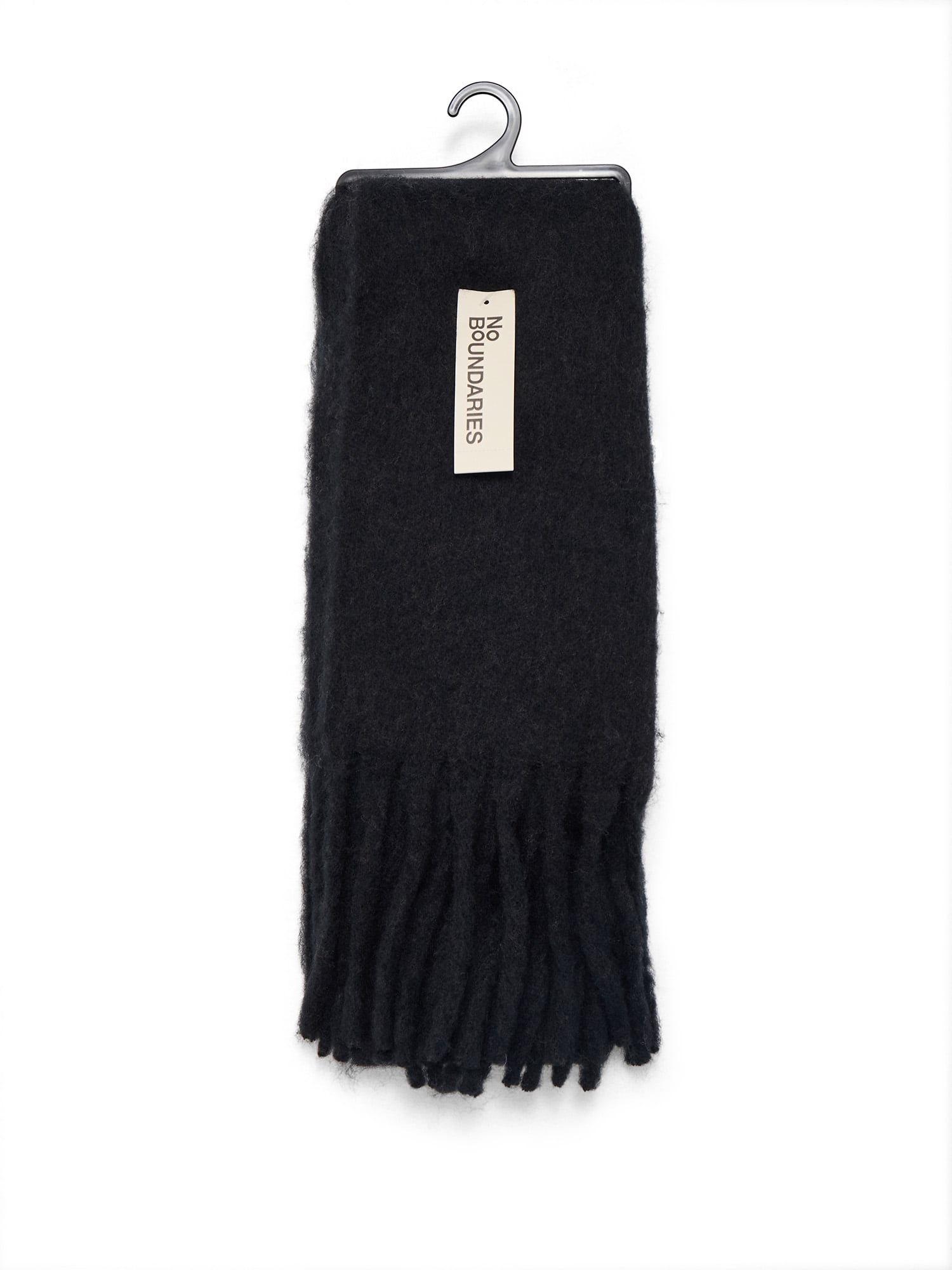 No Boundaries Women's Solid Scarf, Black