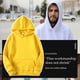 thumbnail image 5 of Sudadera con capucha unisex de algodón seitruly Amarillo XL, 5 of 7