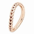 thumbnail image 3 of Sterling Silver Stackable Expressions Polished Pink-plated Wave Ring - Size 7, 3 of 3