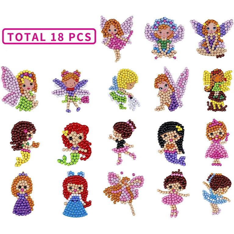 5d Diamond Painting Stickers Easy For Kids Disney Princess Diamond