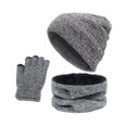 thumbnail image 2 of Gorro de invierno Conjunto de bufanda y guantes Tejidos con forro cálido Gris claro Zulema Gorro cálido Beanie, 2 of 5