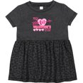 thumbnail image 3 of Inktastic My First Valentine's Day with Pink Heart and Arrow Girls Baby Dress, 3 of 5