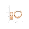 thumbnail image 3 of Gem & Harmony 14K Rose Pink Gold Hinged Hoop Earrings for Women, 3 of 5