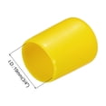 thumbnail image 3 of 15Pcs Rubber End Caps 19mm(3/4") Vinyl Round End Cap Cover Screw Thread Protectors Yellow, 3 of 5