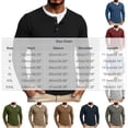 thumbnail image 3 of CQONEPT Mens Henley Sweater Long Sleeve Waffle Button Up Tunic Tee Casual Knit Pullover Soft Stretch Fall Winter Tops Coffee 3XL, 3 of 6