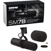 Shure SM7B Vocal Microphone with Cloud Microphones Cloudlifter CL-1 Mic Activator and Extra 10 XLR Cable Bundle