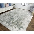 thumbnail image 4 of 5' X 8' Green Gray And Ivory Abstract Distressed Stain Resistant Area Rug, 4 of 9
