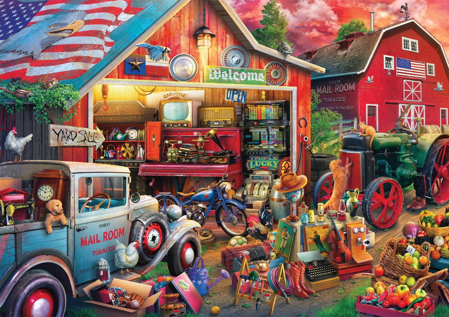 Buffalo Games 500-Piece Country Life Antique Barn Jigsaw Puzzle
