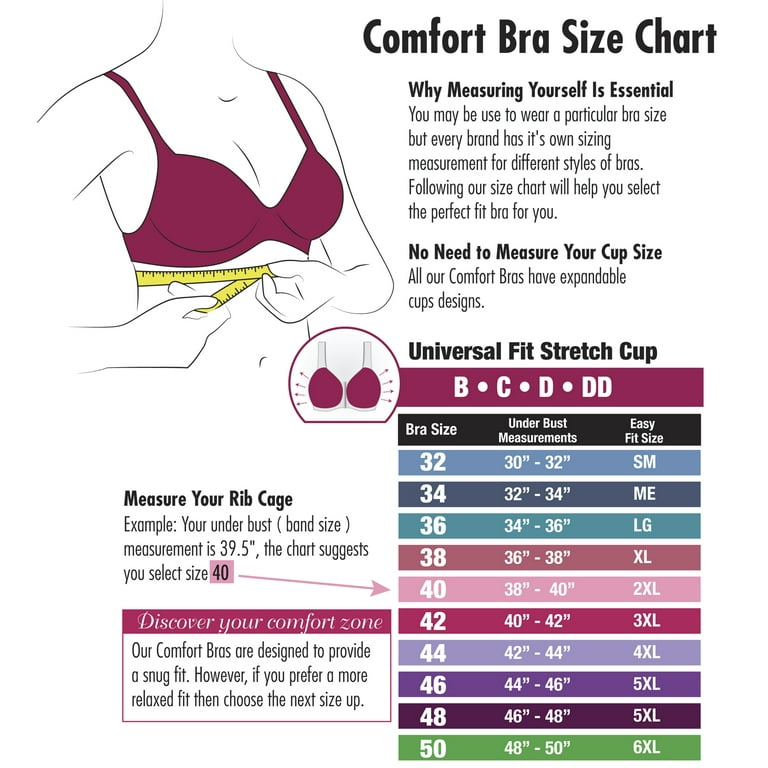Full-Freedom Comfort Front Closure Bra for Women, Women's Pure Wireless  Seamless Bralette Cooling T-Shirt Bras, Rf1-a, 34B : : Clothing,  Shoes & Accessories