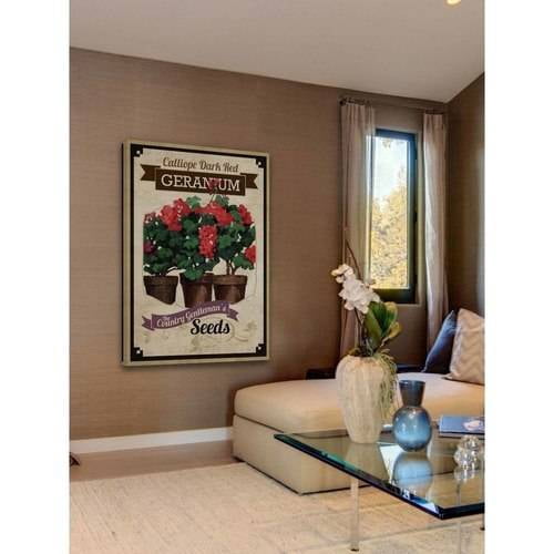 "Flower Packet Geranium" Painting Print on Canvas