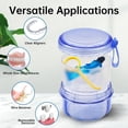 thumbnail image 4 of Leakproof Denture Case Denture Soaking Cup with Double Sided Denture Toothbrush, Dental Denture Bath Holder Storage Box Retainer Cleaner Case for Traveling, 4 of 8