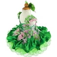 thumbnail image 4 of Jenniferwu Infant Toddler Baby Newborn Little Girl's Pageant Party Birthday Dress G588 Greenpink 12-18M, 4 of 7
