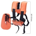 thumbnail image 2 of Trimmer Shoulder Strap Double Breasted - Mower Trimmer Harness Strap With Durable Nylon Belt Adjustable For Brush Cutter Or Gardening-Orange, 2 of 7