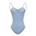 thumbnail image 2 of ROYAL SMEELA Women’s Camisole Dance Leotards with Adjustable Straps Ballet Costumes for Women Backless Ballet Dance Leotards Gray Blue, 2 of 11
