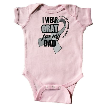 

Inktastic I Wear Gray For My Dad Parkinsons Disease Awareness Gift Baby Boy or Baby Girl Bodysuit